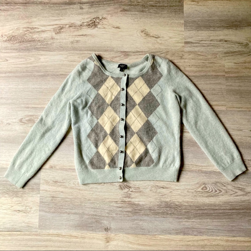 👑Talbots Argyle Cardigan